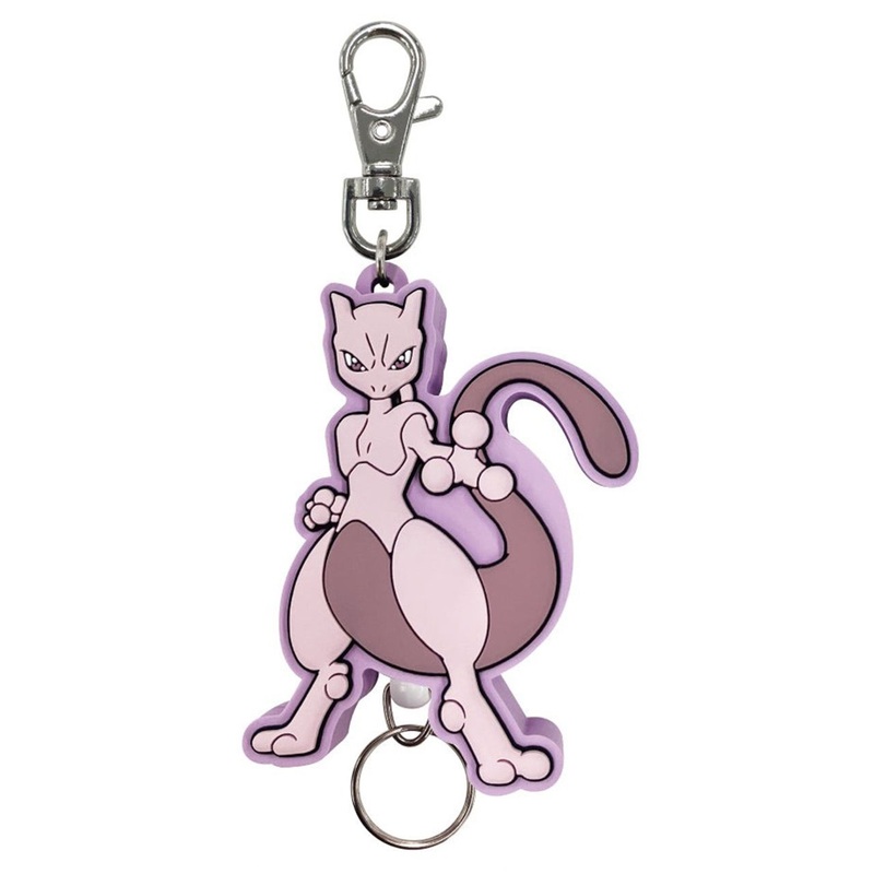 SK JAPAN Pokemon Center Rubber Reel Keychain Mewtwo