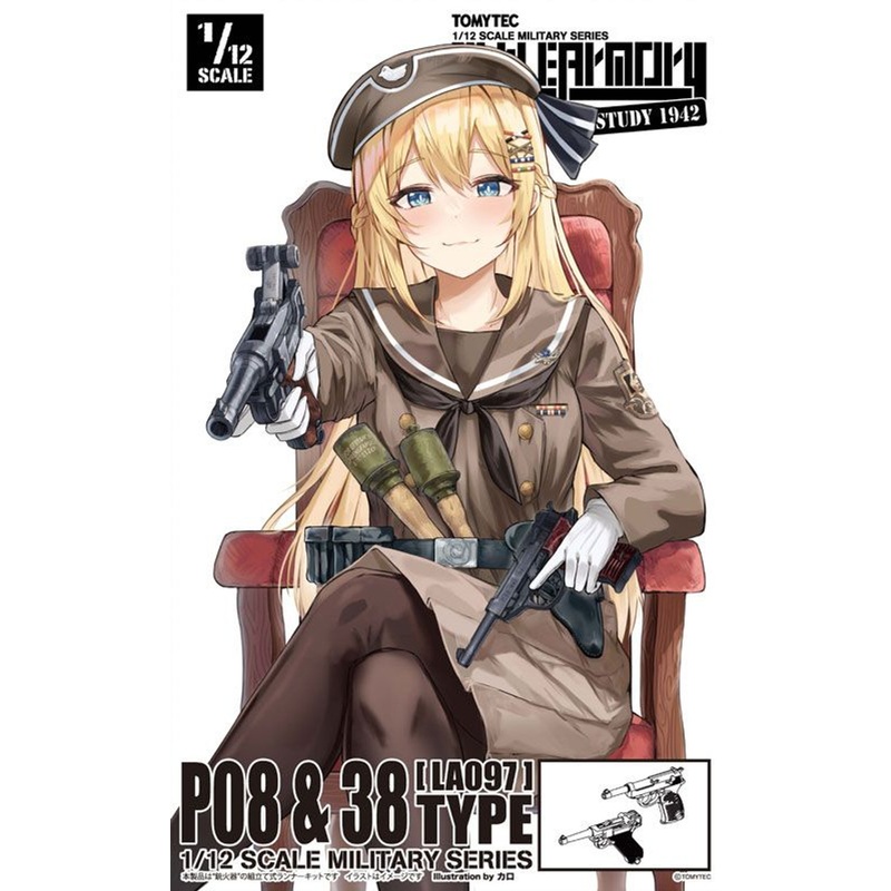 Tomytec Military Series 1/12 Little Armory LA097 P08 & 38 Type Plastic Model