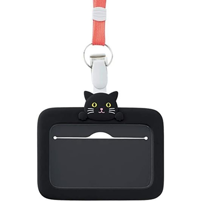 LIHIT LAB. SMARTFIT ID Card Holder Black Cat