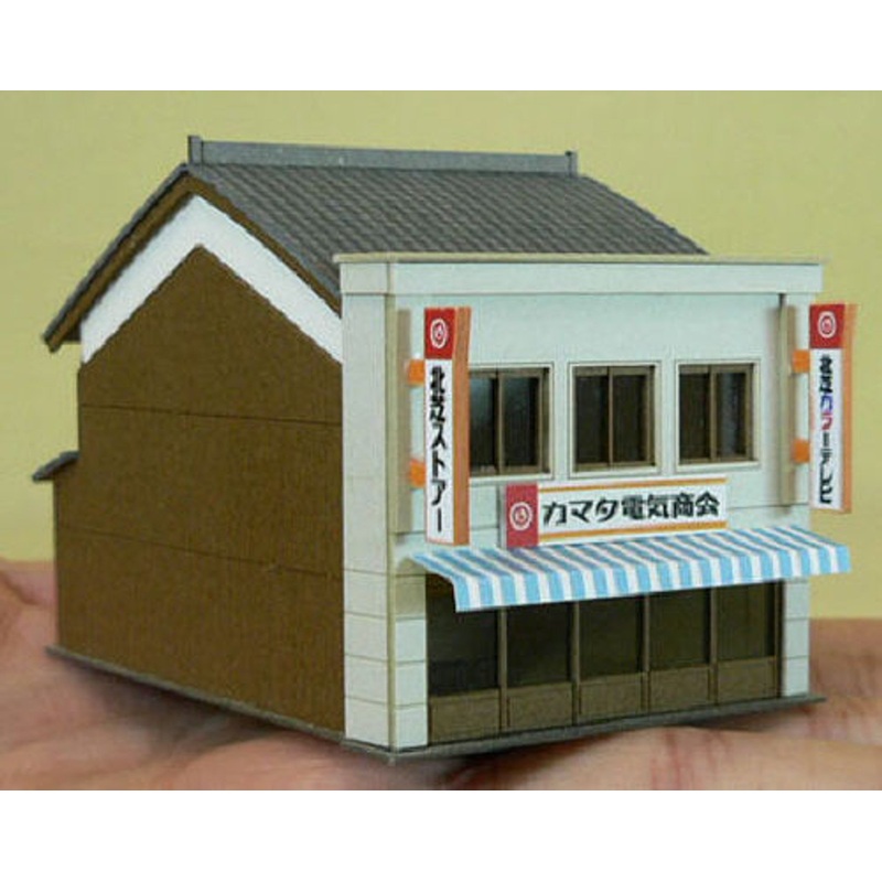 Sankei MP03-09 Billboard Architecture A 1/150 N Scale Paper Kits