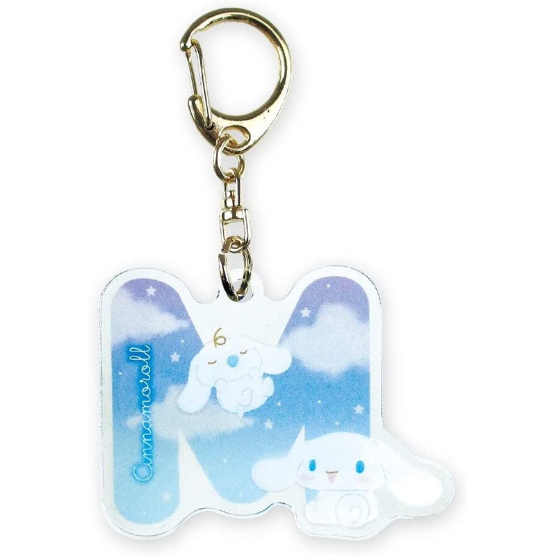 T’s Factory Sanrio Initial Acrylic Keychain Cinnamoroll & Milk M