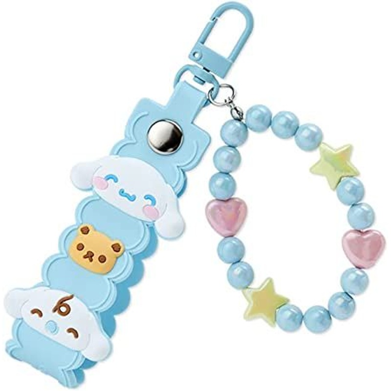 Sanrio Keychain with Beads Strap (Smiling) Cinnamoroll