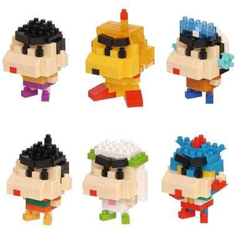 Kawada Nanoblock Mini Nano Crayon Shin-chan Full 6 Set BOX