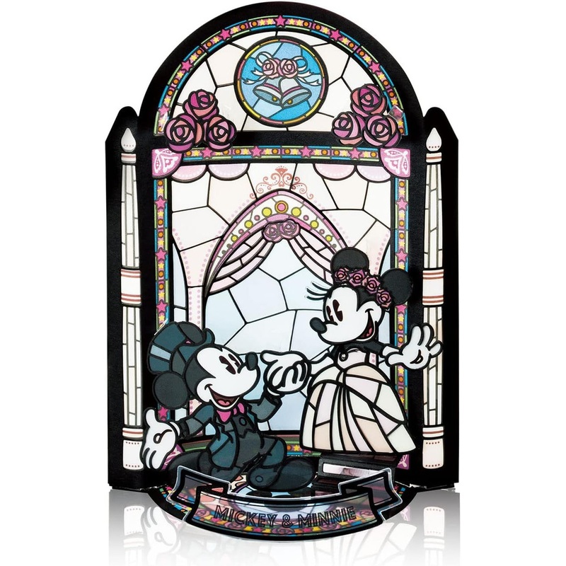 Kawada Kumi-tera Stained Glass Craft Kit Mickey & Minnie KT-009