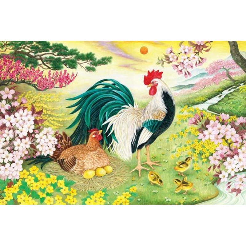Apollo-sha 1000-792 Jigsaw Puzzle Lucky Year of the Rooster (1000 Pieces)