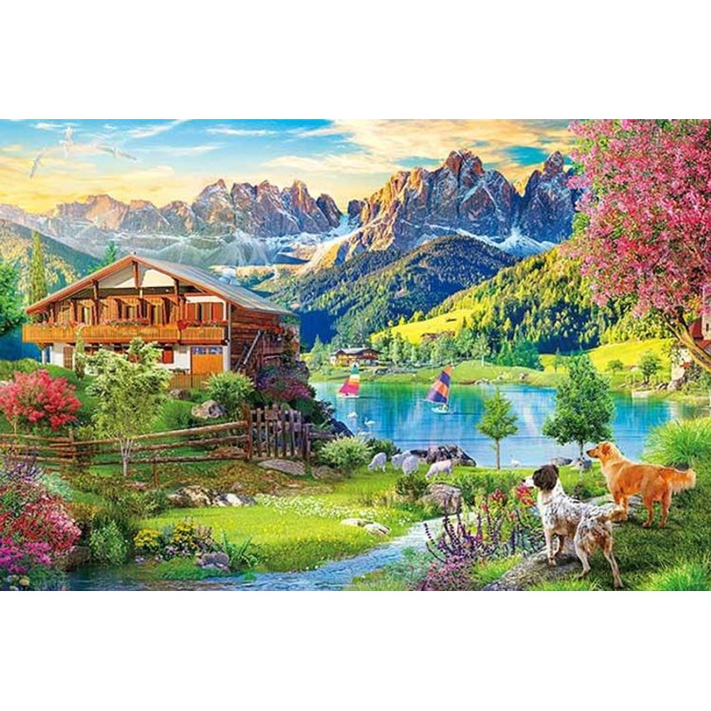 Appleone 1000-889 Jigsaw Puzzle Relaxing Lake Resort (1000 Pieces)
