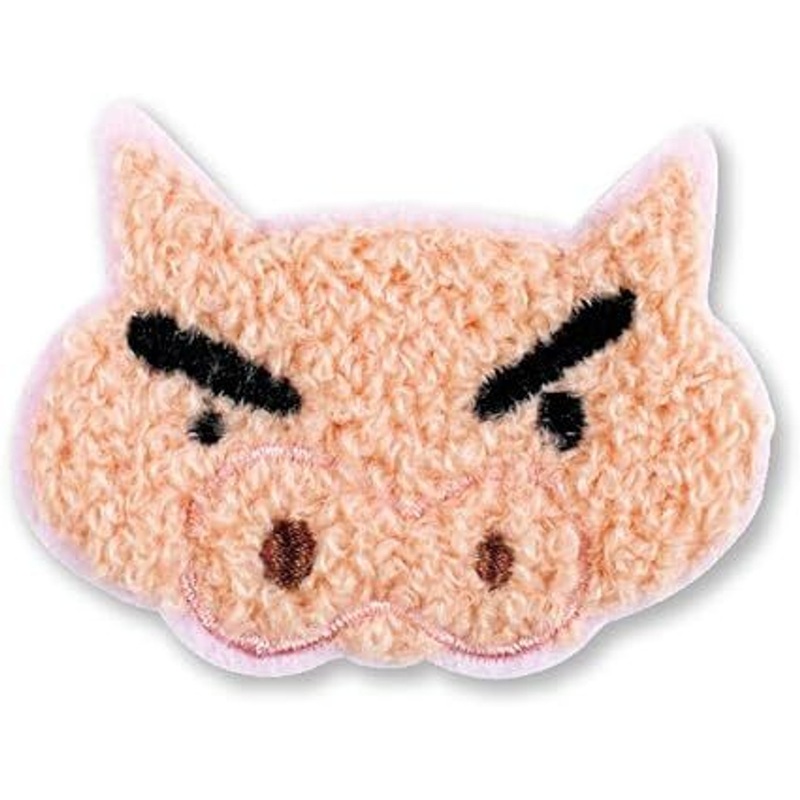 T’s Factory Crayon Shin-chan Mokomoko Fluffy Embroidery Sticker Buriburizaemon