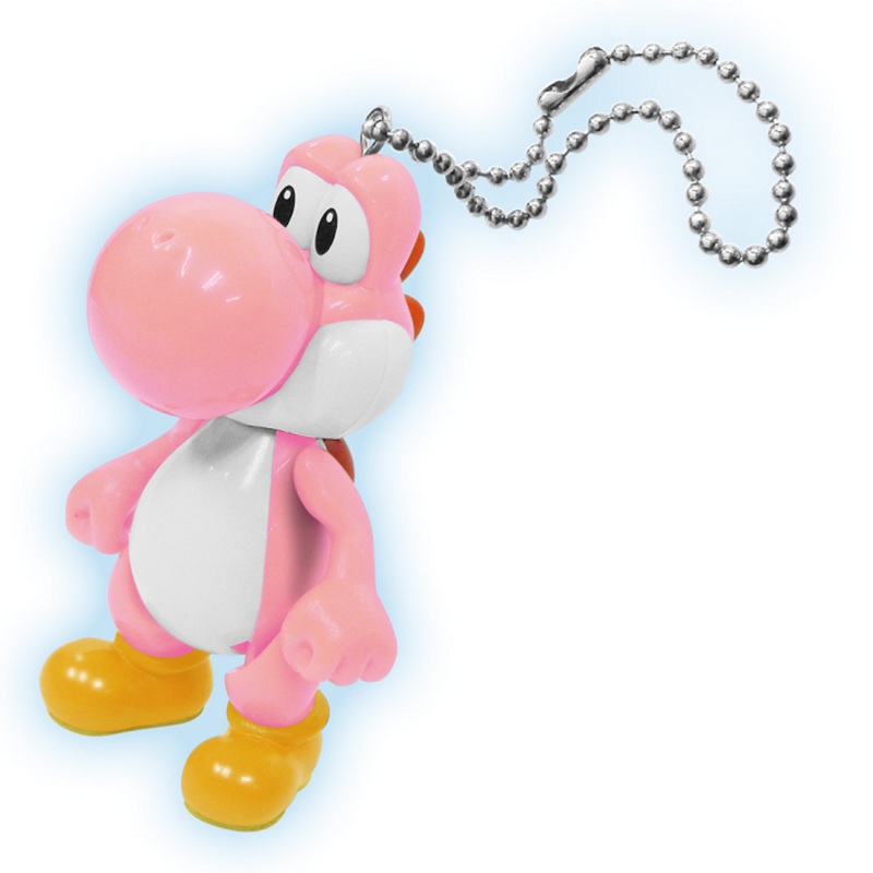Morimotosangyo Super Mario Swing Mascot Ver.2 Pink Yoshi Keychain