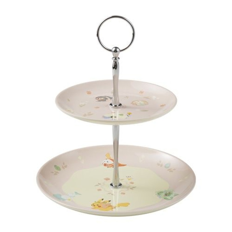 Pokemon Center Original Melamine 2 Tier Dessert Stand – Pikachu’s Easter Egg Hunt