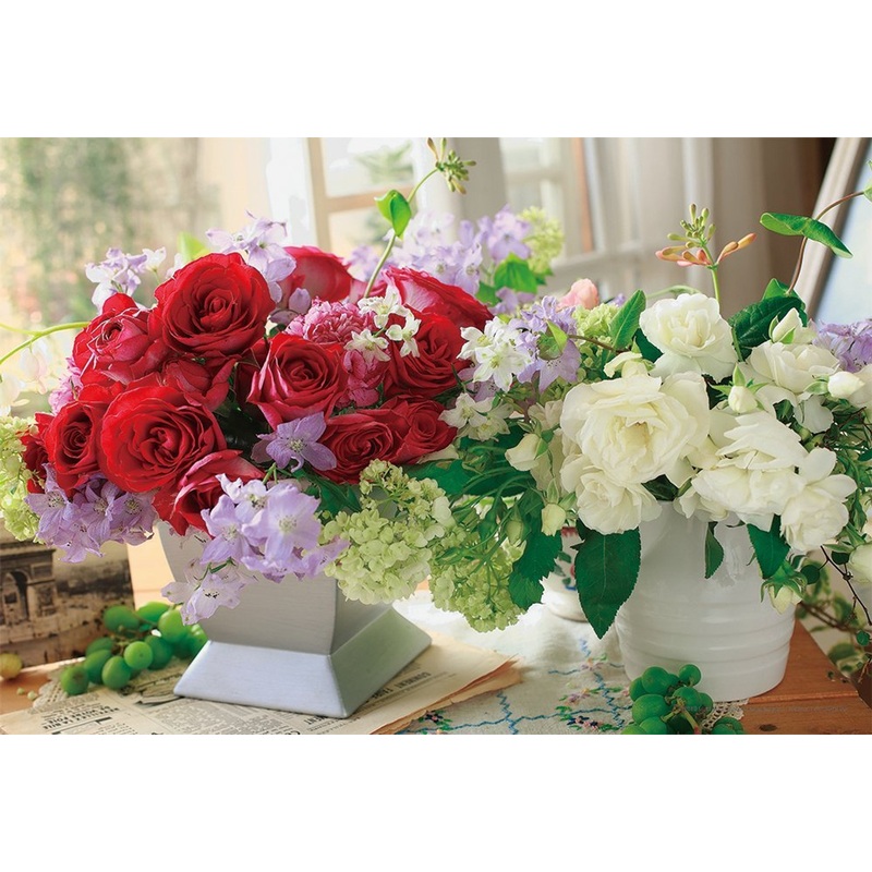 Yanoman Jigsaw Puzzle 01-2072 Happy Flowers Roses (108 L-Pieces)