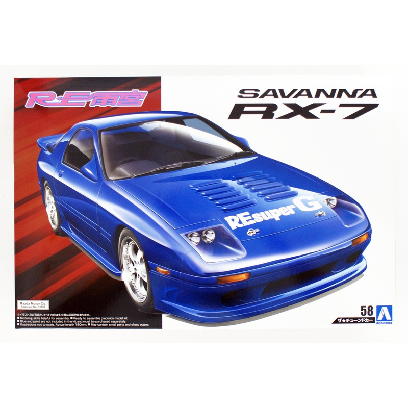 Aoshima 55809 RE Amemiya FC3S RX-7 1989 (MAZDA) 1/24 scale kit