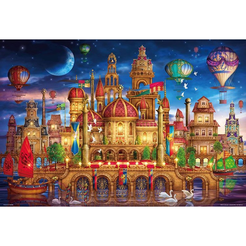 Beverly 31-506 Jigsaw Puzzle Moated Castle by Ciro Marchetti (1000 Pieces)