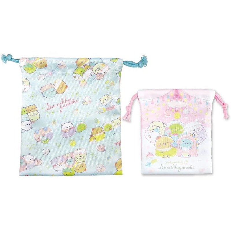 T’s Factory Drawstring Bag 2-Piece Set Sumikko Gurashi Babies Mint