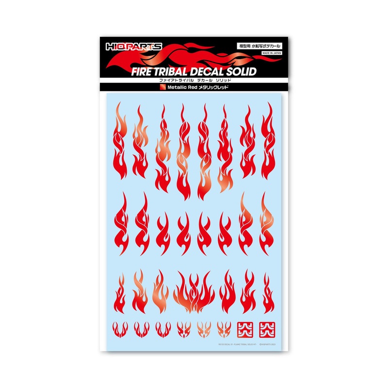 HiQparts Fire Tribal Decals Solid Metallic Red