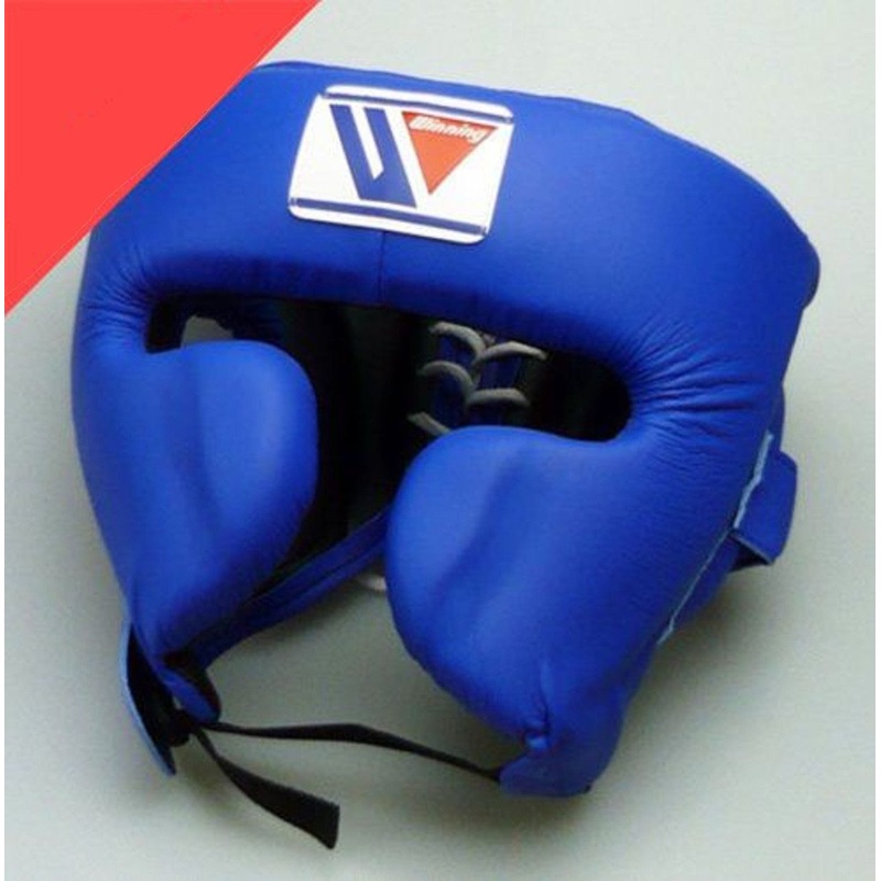 Winning Boxing Headgear FG-2900 Size L Face Guard Type Blue (Made in Japan)
