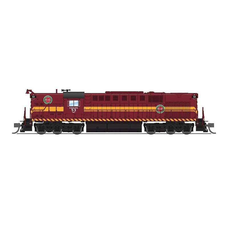 Alco RSD-15 DM&IR #53 Maroon and Broad Stripe