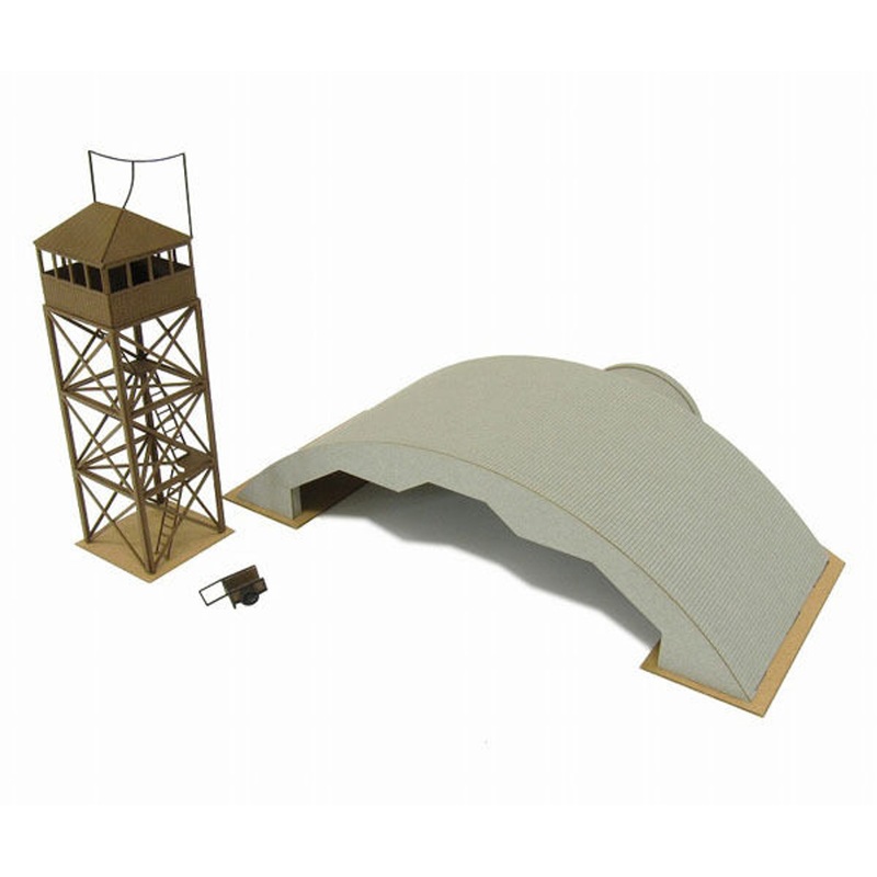 Sankei MK08-10 War Time Air Base 1/144 N Scale Paper Kits