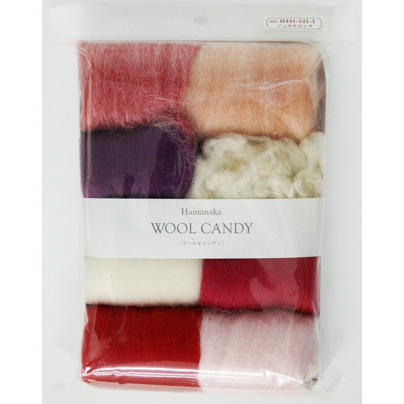 Hamanaka H441-121-1 Wool Candy 8 Color Set Jewel Pink
