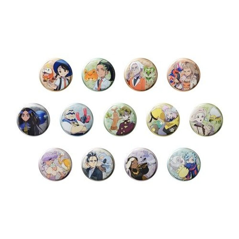 Pokemon Center Original Can Badge Collection (Full Set) – Paldea Edition A