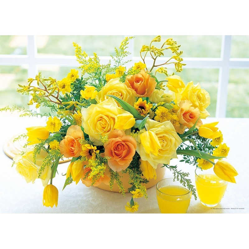 Yanoman Jigsaw Puzzle 05-1006 Yellow Flowers Harmony (500 Pieces)