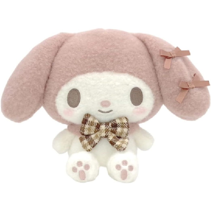 Nakajima Sanrio Plush Toy S My Melody (Fluffy Mocha Check)
