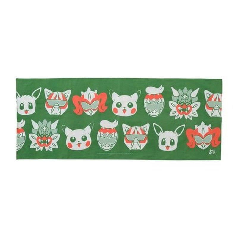 Pokemon Center Original Tenugui Mask Patterns (Teal Mask)