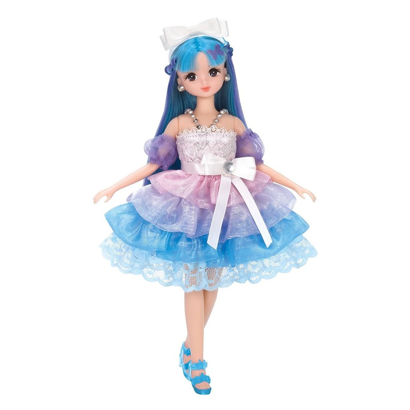 Takara Tomy Licca Dress Aqua Curl Dress Set Gradation Star 108153
