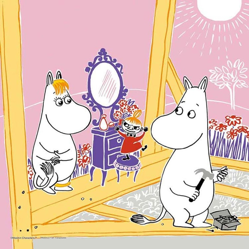 Yanoman 36-01 Jigsaw Puzzle Moomins Favorite Mirror Table ( Square Puzzle) (306 Pieces)