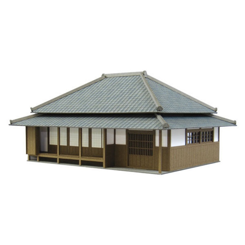 Sankei MK05-16 Japanese House B 1/87 HO Scale Paper Kits