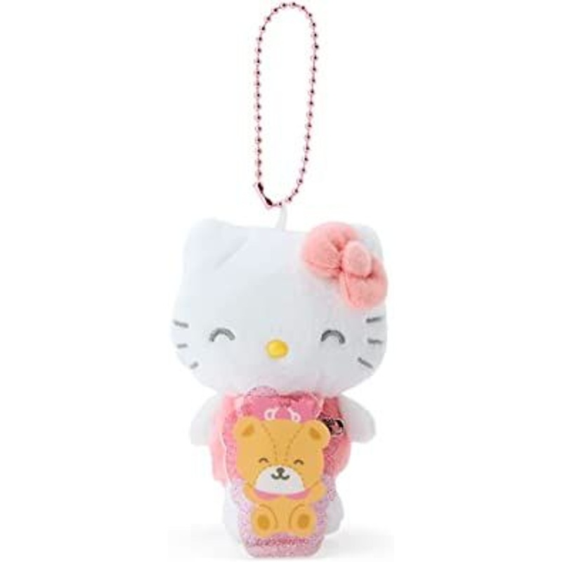 Sanrio Plush Mascot Holder with Badge – Hello Kitty (Smiling)