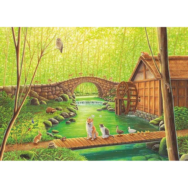 Apollo-sha 500-309 Jigsaw Puzzle Twinkling Peaceful Forest (500 Pieces)