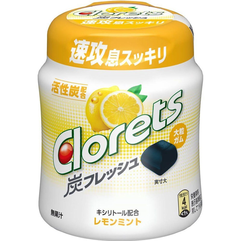 Clorets Charcoal Fresh Lemon Mint Bottle 112g – Gum