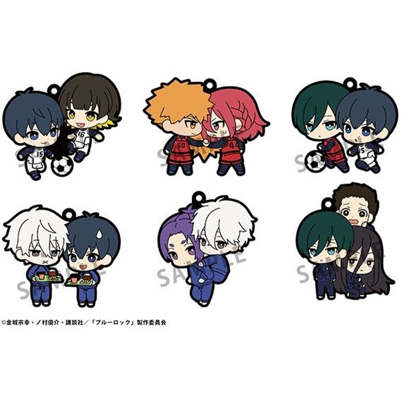 Megahouse Rubber Mascot Buddy Colle Blue Lock 6pcs Complete Box