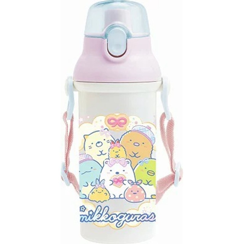 San-x Water Bottle with Shoulder Strap Sumikko Gurashi