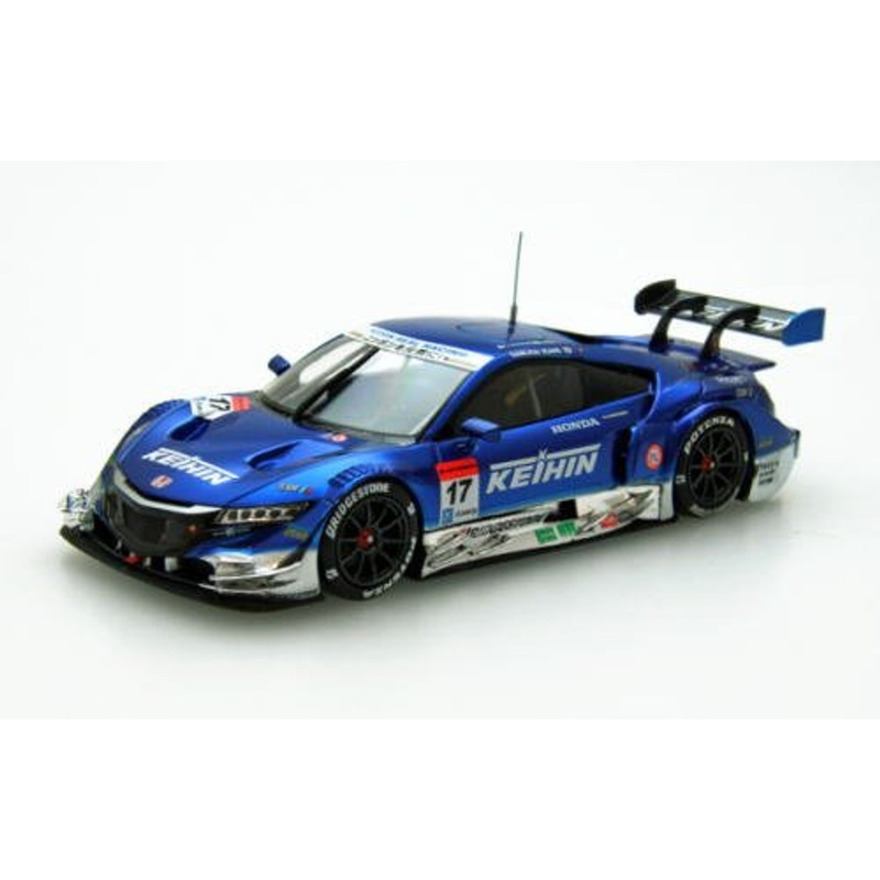 Ebbro 45273 KEIHIN NSX CONCEPT-GT SUPER GT500 2015 Rd.1 Okayama No.17 Blue 1/43 Scale