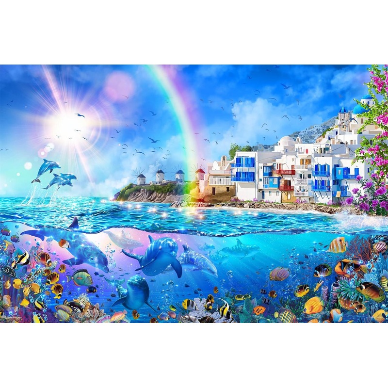 Jigsaw Puzzle Dolphins of Mykonos (1000 Pieces)