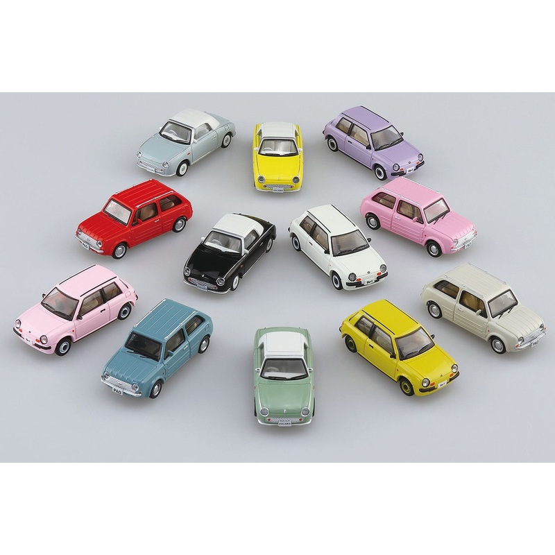 Aoshima 1/64 Nissan Pike Car Collection 12pcs Box