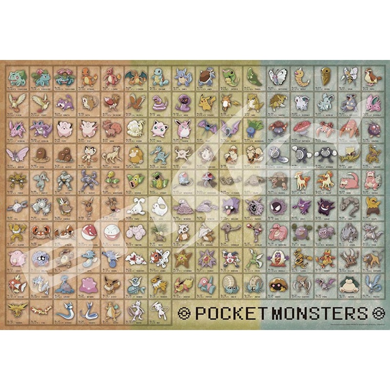 Ensky Jigsaw Puzzle 1000T-31 Pokemon Pokedex (1000 Pieces)