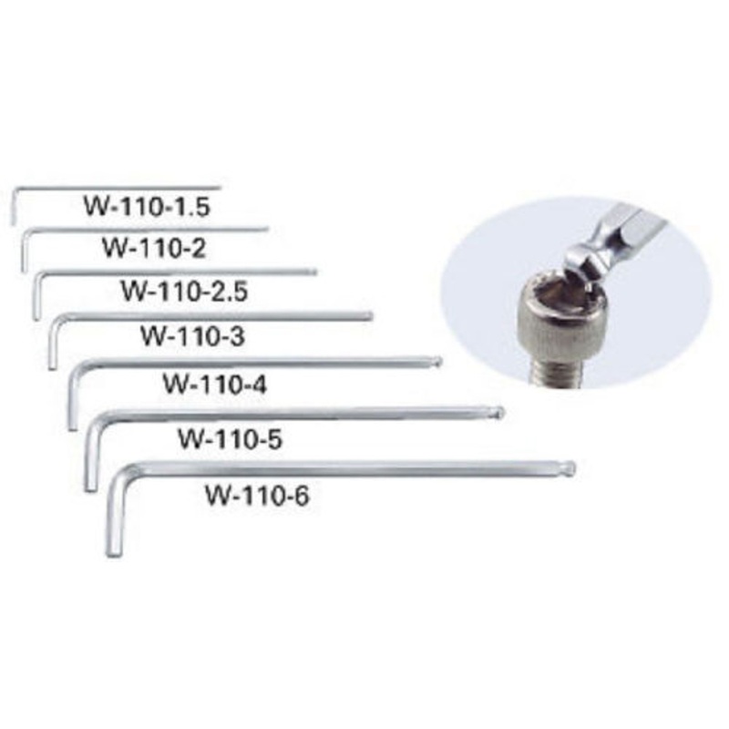 Hozan W-110-2 BallPOINT KEY WRENCH (Only W-110-2)