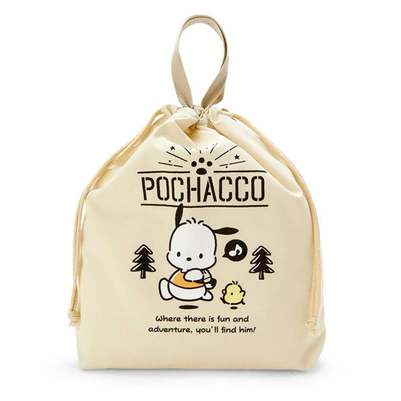 Sanrio Drawstring Bag with Handles Pochacco