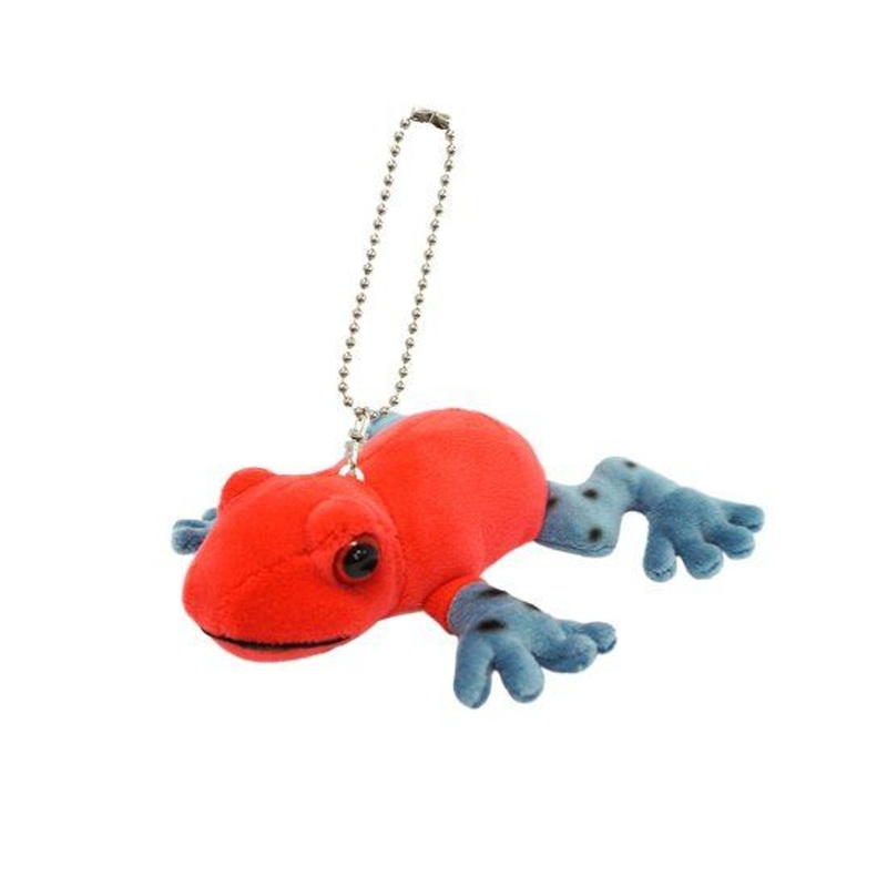 TAKE OFF ANIMANIA Plush Doll Key Chain Strawberry Poison Dart Frog