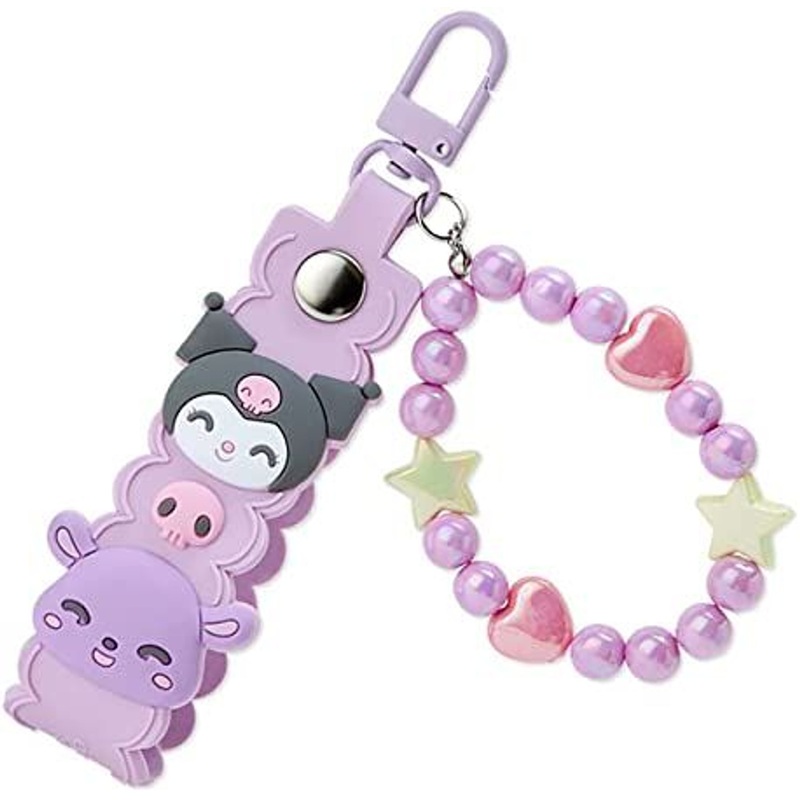 Sanrio Keychain with Beads Strap (Smiling) Kuromi