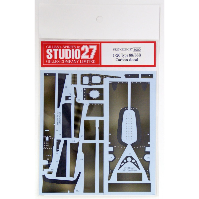 Studio27 ST27-CD20037 Lotus Type 88/88B Carbon Decal for Ebbro 1/20