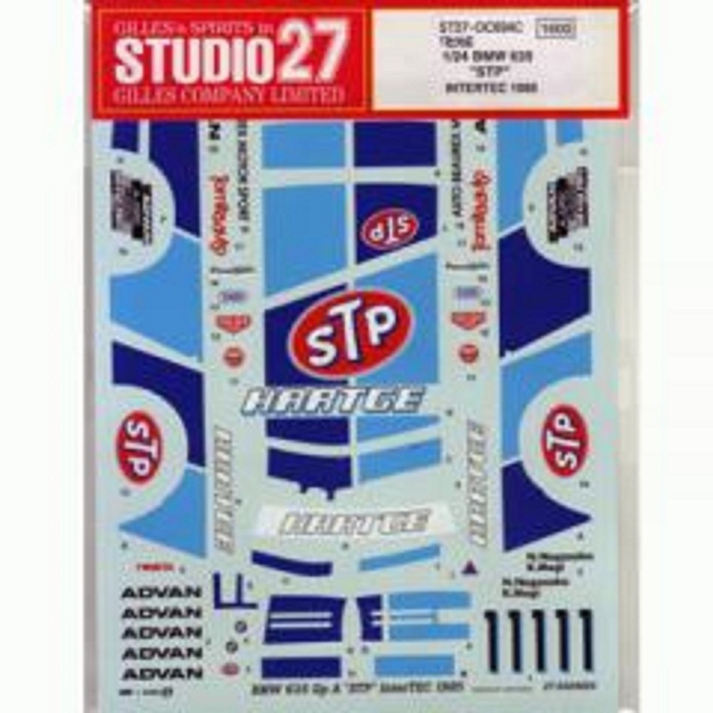 Studio27 ST27-DC694C BMW 635CSi Gp A STP InterTEC 1985 Decal for Tamiya 1/24