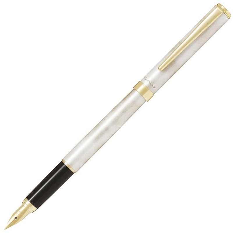 Pilot FCAN-5SR-GDW-M Cavalier Gold/White Fountain Pen (NIB: M)