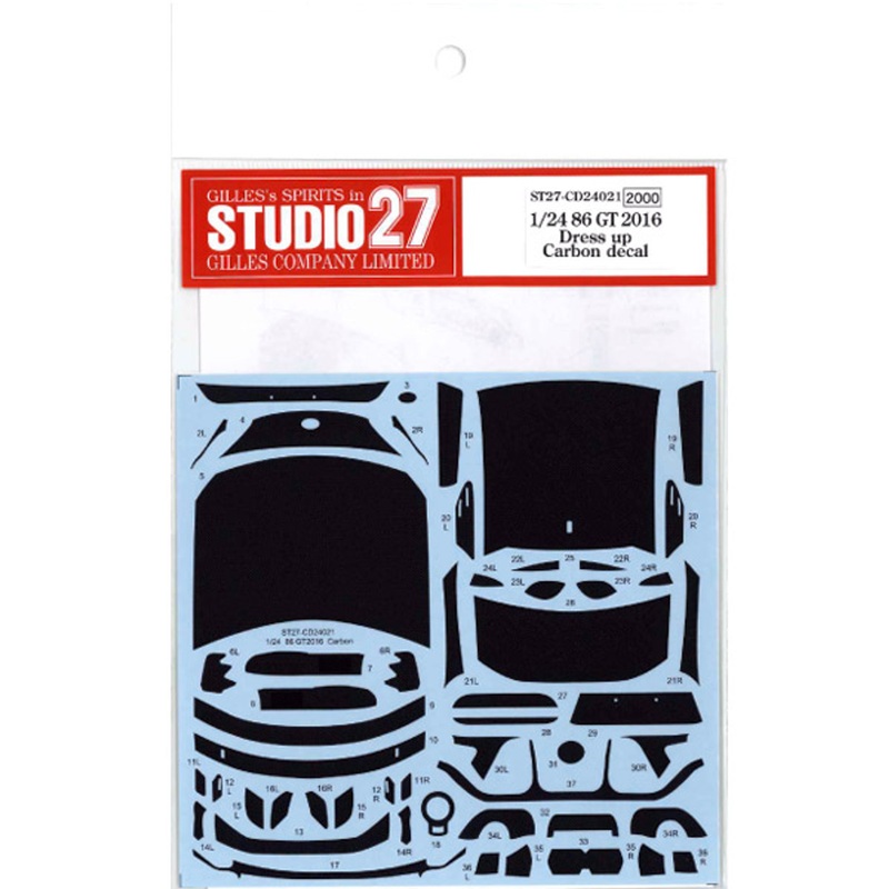 Studio27 ST27-CD24021 86 GT 2016 Dress up Carbon Decal for Aoshima 1/24