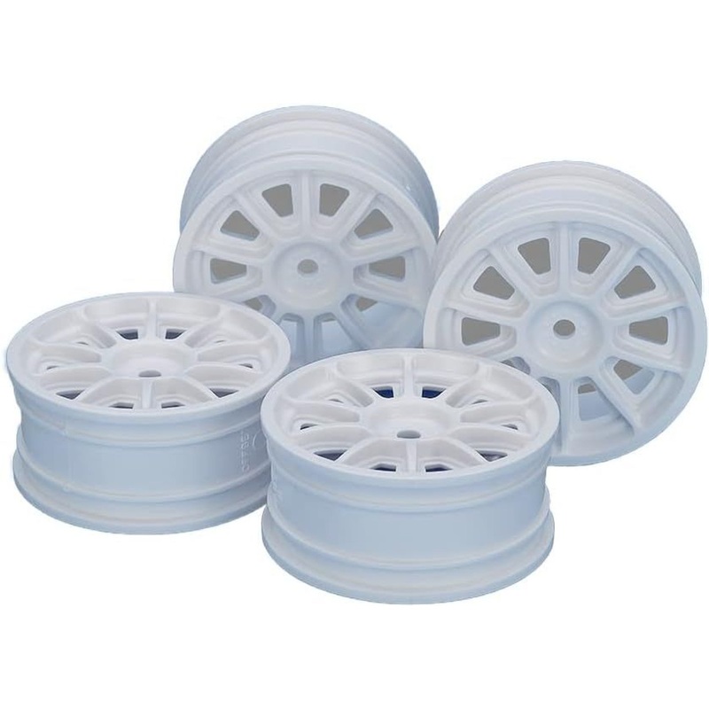 Tamiya 22067 (OP2067) TH 10-Spoke Wheels (White) 24mm Width, Offset 0