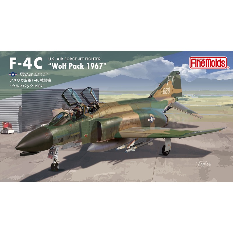 Fine Molds 1/72 U.S. Air Force F-4C Phantom II Fighter Wolf Pack 1967 Plastic Model