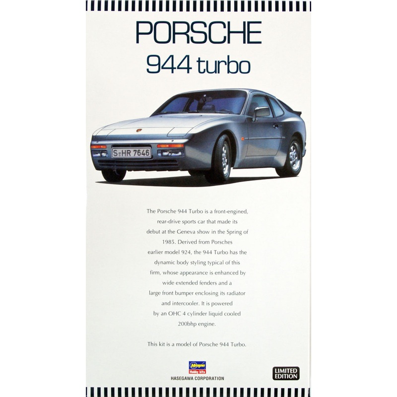 Hasegawa 20260 Porsche 944 Turbo 1/24 Scale Kit (Limited Edition)