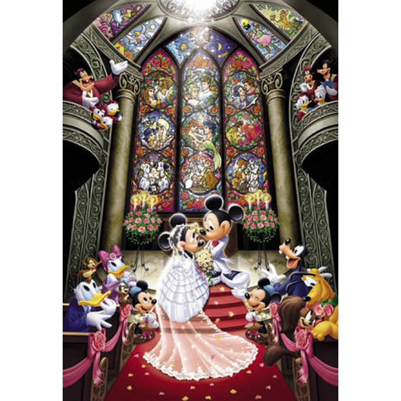 Tenyo Japan Jigsaw Puzzle D-1000-252 Disney Mickey Mouse Wedding (1000 Pieces)